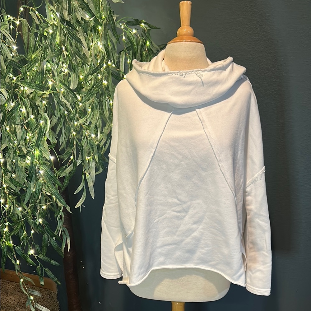 Cozy White Cowl Neck Sweater